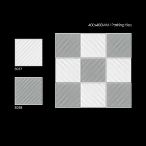 Dalles antidérapantes pour allée 40x40cm 400x400mm, revêtement de sol en céramique mate pour parking extérieur et garage - Product Image 1