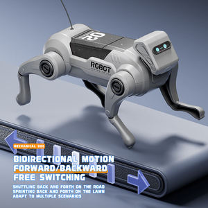 Juguete Educativo de Tecnología Negra para Niños, Perro Mecánico de Plástico con Control Remoto, Ensamblable, Biónico, de Cuatro Patas - Product Image 3