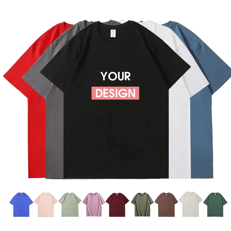 Fast Custom 230gsm Heavyweight 100% Cotton Oversized Fashion Drop Shoulder Men T Shirt Sports Shirt Summer Streetwear