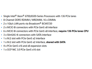MS34-CP0 E-ATX เมนบอร์ดเซิร์ฟเวอร์เดี่ยว LGA 4710 (ซ็อกเก็ต E2) รองรับ DDR5 16 DIMM พอร์ต SATA ใหม่จัดส่งรวดเร็ว - Product Image 5
