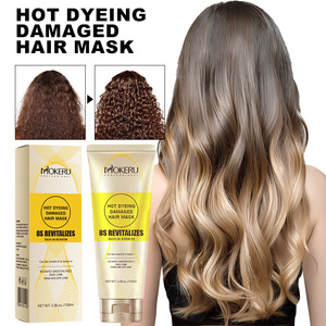 Masque capillaire réparateur MOKERU Hot Dyeing Damaged Hair Mask 8S, riche en kératine, pour cheveux crépus, réparation et douceur. - Product Image 1