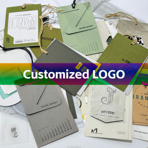 Luxury <strong>Custom</strong> <strong>Printed</strong> Name Logo <strong>Swing</strong> <strong>Tags</strong> for Clothing Bags Shoes-High End Paper Hangtags for Garments - Product Image 4