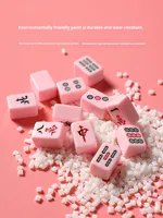 Mini tuiles de Mahjong pliables modernes en mélamine, boîte en alliage d'aluminium, pour voyage en extérieur, camping, dortoir, divertissement pratique et mignon