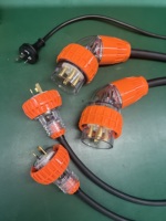 Câble de charge portable pour véhicule électrique Type 2 vers prise AU 3 broches 32A avec courant réglable, temporisation et écran LED