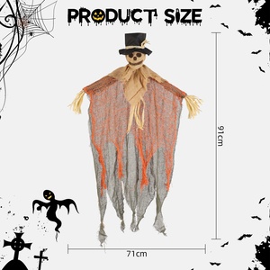 할로윈 하우스 외부 소품 파티 장식 유령 매달려 그림 사신 할로윈 교수형 해골 허수아비 장식 - Product Image 4