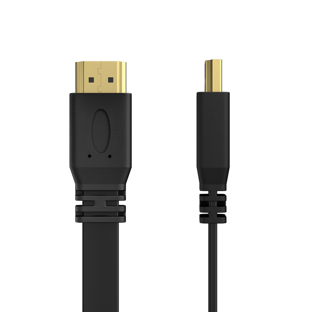 High Speed 1.4V HDMI Flat Cable 1080P Gold Plated Connector Flexible HD TV Video Wire with Color Box Packaging
