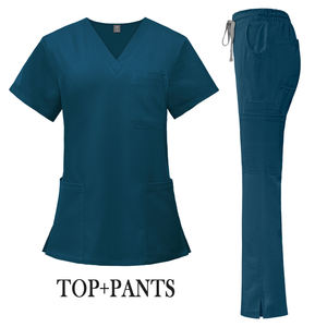 Ensembles d'uniformes personnalisés pour femmes, uniformes de médecin, d'hôpital, de spa, de salon, ensembles de blouses d'allaitement extensibles - Product Image 2