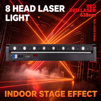Projecteur laser de scène à tête mobile 150W 8 têtes, faisceau LED matriciel rouge, contrôle DMX512, pour DJ, club, discothèque, fête