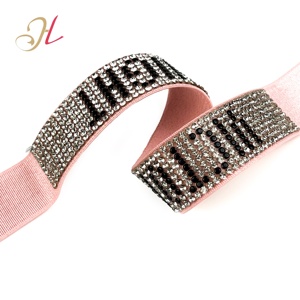 Shantou Bande Élastique Fabricant Personnalisé Nouvelle Arrivée Lettre Strass Bretelles Sangle <span class=keywords><strong>De</strong></span> <span class=keywords><strong>Soutien</strong></span>-<span class=keywords><strong>Gorge</strong></span> Antidérapante - Product Image 5