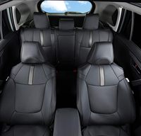 Housses de siège auto en cuir noir sur mesure et imperméables pour Toyota RAV4 LE Limited XLE Premium LU01-XLE 2019-2025 – Qualité supérieure