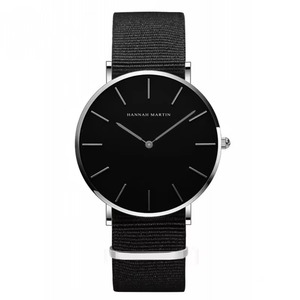 Montre à quartz pour homme 40 mm, 3 ATM, bracelet en cuir et tissu, boîtier en alliage, style décontracté et minimaliste, vente en gros - Product Image 6