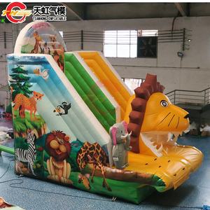 Toboggan gonflable à bouche de lion, 7.5x3x5mH, piscine intérieure en PVC, thème animal pour jardin <span class=keywords><strong>et</strong></span> <span class=keywords><strong>parc</strong></span>, livraison gratuite - Product Image 4