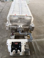 Presse à filtre à plaques et cadres 15m² pour déshydratation hydraulique des boues, traitement des eaux usées, séparation solide-liquide 630x630mm PP