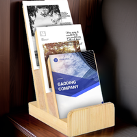 Organisateur de documentation en bois personnalisé, porte-brochures et porte-revues, support pour prospectus et cartes de vœux