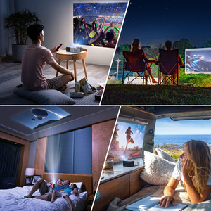 Projecteur portable 720P prenant en charge la mise en miroir d'écran 1080P, utilisation home cinéma, compatible Android, 3D et Internet - Product Image 6