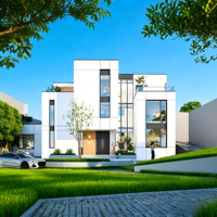 Villa modulaire préfabriquée moderne à bas prix, villa de luxe en structure acier avec 3 chambres, maison préfabriquée, mini-maison préfabriquée pour jardin