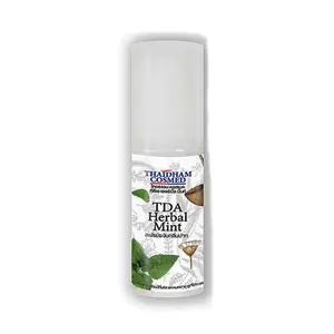 Spray bucal de ervas feito com extrato natural de hortelã Spray oral TDA Premium Tailandês tamanho antibacteriano de ervas 15 ml