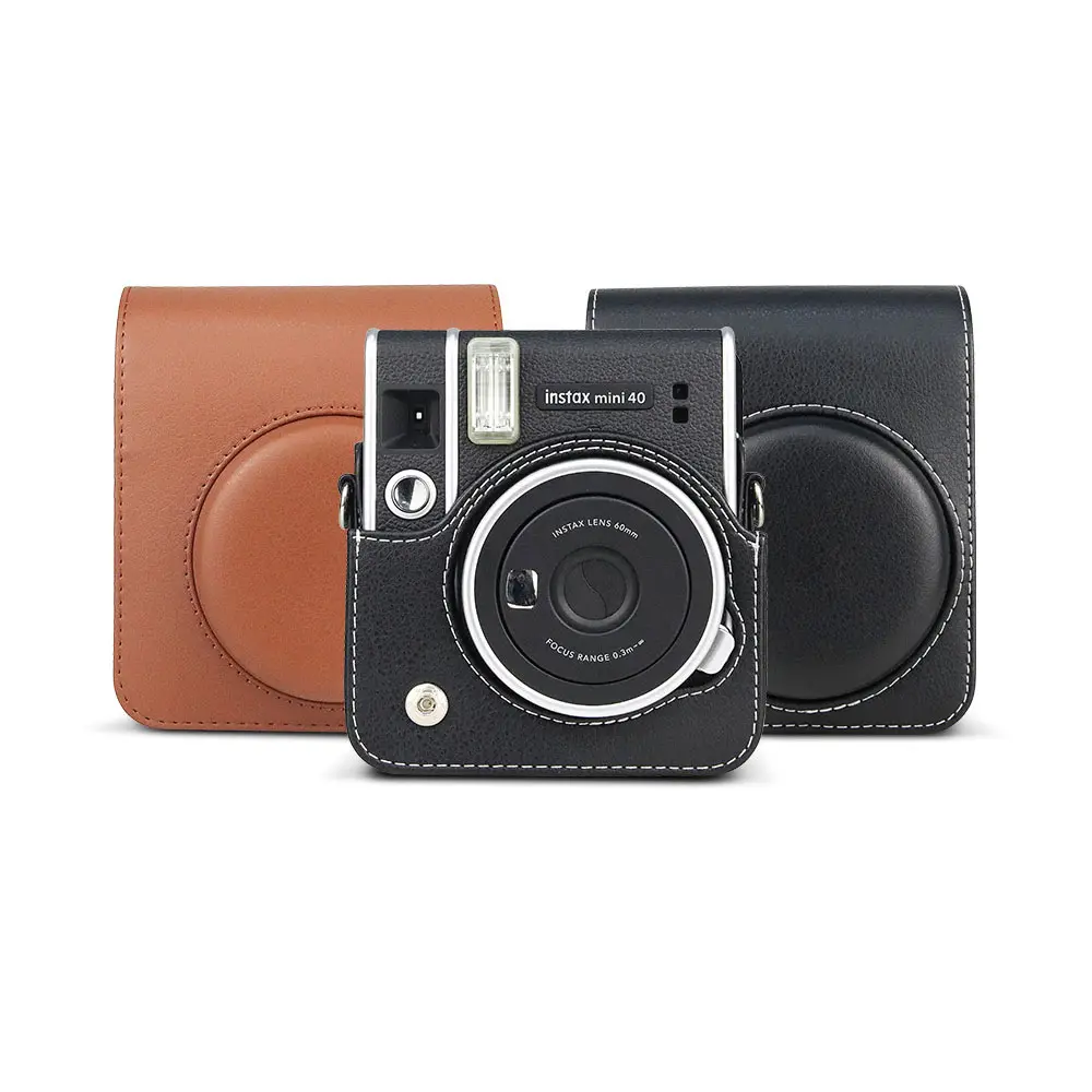 Fujifilm Instax Mini40 Camera Bag One-time Imaging Retro PU Camera Storage Protection Bag Digital Photography Leather bag