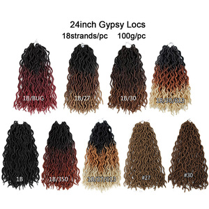 Extensiones de Cabello Sintético Ondulado Estilo Gypsy Locs, Extensiones de Cabello Suaves de Imitación de Crochet, Extensiones de Cabello Jumbo Crochet Estilo Gypsy Locs - Product Image 5