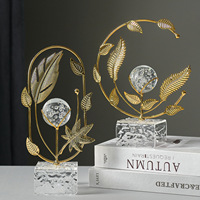 Décoration d'intérieur : Nouvelle Lampe de Table Moderne en Métal Chromé Doré, Style Nordique, avec Fleur en Cristal, pour Mariage, Salon et Autres Espaces – Décoration de Luxe pour la Maison