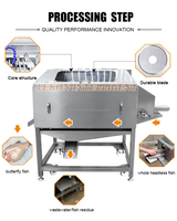 Machine automatique de découpe et de filetage de poisson basa et tilapia avec coupe papillon, nouvelle capacité élevée 30-60 pièces/min
