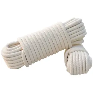 The factory produces 5mm 6mm high quality white high quality cotton rope
