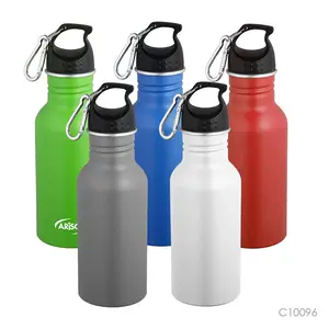 Botella de agua de aluminio con logotipo personalizado, botella de agua para bicicleta, espray, 17/20/25 oz