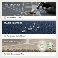 Moquette d'hôtel à poils coupés, réversible, antidérapante, lavable, à poils longs, imprimée, en nylon et polypropylène, sur mesure, solution complète