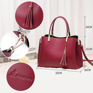 Fashion Italian Leather Handbag Oem <strong>Lady</strong> Elegance Hand Bag Tassel <strong>Purses</strong> Handbags <strong>Ladies</strong> - Product Image 4