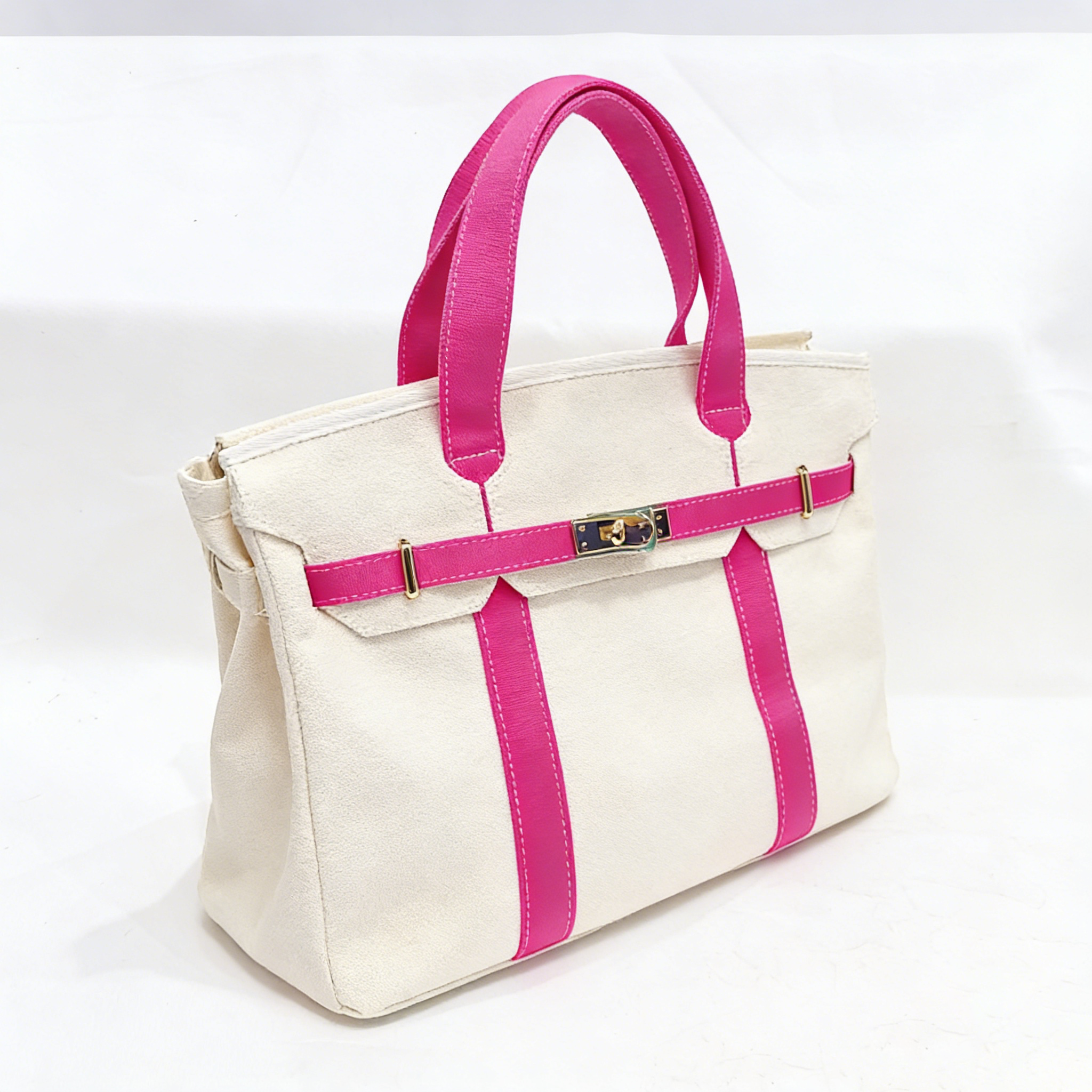 Sac fourre-tout de luxe rose vif