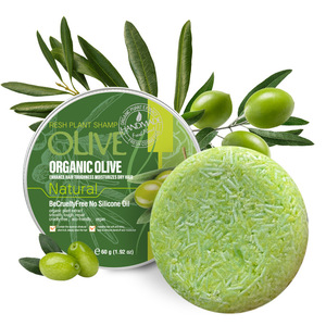Nouveau Savon Solide Shampoing à l'Olive Transfrontalier, Huile Essentielle, Extraits de Plantes Biologiques, Fait Main, Non Testé sur les Animaux, Hydratant, Anti-Pelliculaire pour Cheveux Secs - Product Image 6