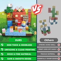 Ensemble de 150 Cubes Magnétiques en Plastique, Kit de Blocs de Construction Éducatifs pour Garçons et Filles, Jouets Architecturaux, Carreaux Sensoriels, Sets d'Anniversaire