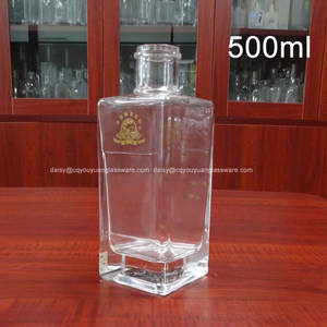 Bouteille en verre de 500 ml avec estampage à chaud pour <span class=keywords><strong>baijiu</strong></span> <span class=keywords><strong>chinois</strong></span> - Product Image 3