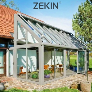 Zekin aluminium métal cadre hiver jardin Triangle pont arrière-cour Casa Sun Room <span class=keywords><strong>verre</strong></span> hangar maison extérieur <span class=keywords><strong>serre</strong></span> véranda - Product Image 1