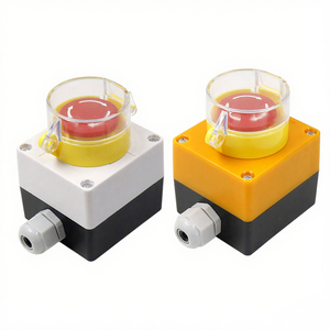 HLGK Interrupteur d'arrêt d'alimentation 440V 1NO à verrouillage automatique LAY37-11ZS Boîtier de commande en plastique IP65 avec bouton d'urgence à tête champignon LAY3 - Product Image 1