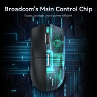 Attack Shark X11 Mouse Gaming nirkabel, Dok pengisian daya RGB ringan tri-mode 2.4G/USB-C kabel/BT 22K DPI optik