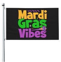 Bandera de Mardi Gras de Fábrica 3x5 pies, Bandera de Feliz Carnaval para Fiesta de Mascaradas y Martes Grueso, Decoración para Jardín, Patio, Interiores y Exteriores