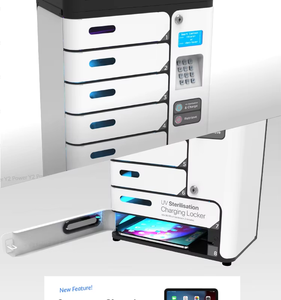 Loker Pengisian Daya Ponsel Y2Power UVC 8 Bay dengan Pengaman Sidik Jari, 2 Bay Lebih Besar, Stasiun Pengisian Daya iPad/Ponsel 7'' - Product Image 6