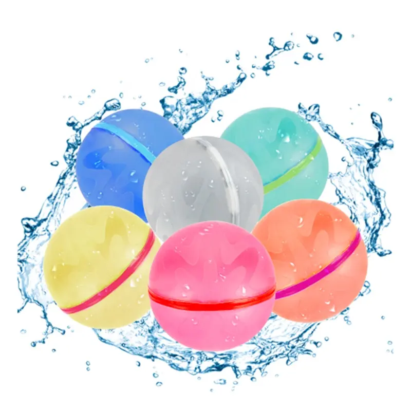 Silicone Toy Splash Ballon Summer Refillable Self Sealing Magic Reusable Water Balloon For Quick Easy Reusable Water Bombs Ball
