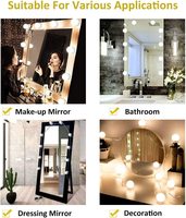 Échantillon GRATUIT : Ampoule LED pour miroir de salle de bain, style maquillage, intensité réglable, lampe USB pour miroir de dressing, kits d'ampoules LED pour miroir