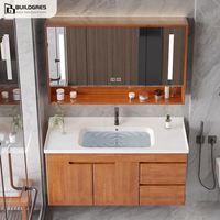 Buildgres-Meuble-lavabo élégant de 32 pouces en MDF pour salle de bain