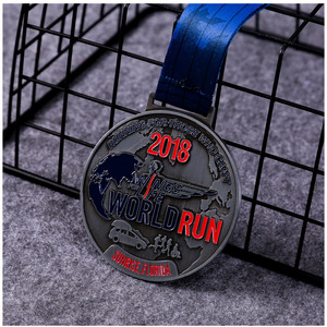 Médaille de marathon internationale personnalisée, badge commémoratif universel, pendentif sportif scolaire avec logo, cadeau durable - Product Image 5