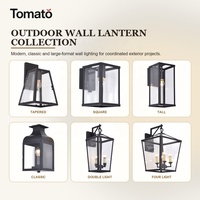 Applique murale extérieure étanche IP65 Tomato Lighting 3000K en laiton et verre vintage, AC 110V-220V pour villa et hôtel