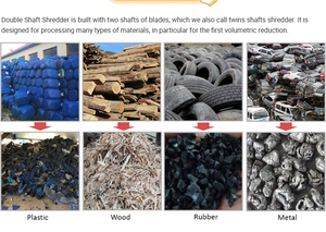 Đôi trục phế liệu kim loại Shredder vải cao su dệt băm nhỏ máy cao su Mài máy 500kg/1000kg mỗi giờ - Product Image 3