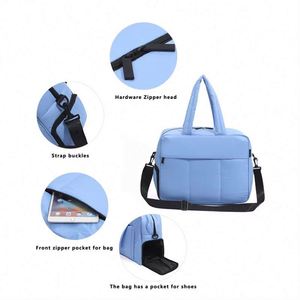 Free Sample Lightweight Travel Duffel Bag Overnight Bag Nylon Weekender Puffer <b>Gym</b> <b>Tote</b> Bag for Women - Product Image 5