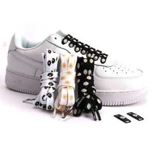 Zapatillas de Lona de Caña Alta con Estampado de Dibujos Animados de Little Daisies, Moda Unisex, con Cordones Planos, para Niños y Adultos, de Poliéster, FASTLACES - Product Image 1