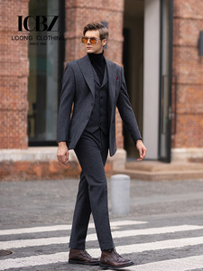 <span class=keywords><strong>Completo</strong></span> da <span class=keywords><strong>Uomo</strong></span> Elegante Nero Slim Fit di Alta Qualità con Abbottonatura Nera per Matrimonio e Occasioni Casual - Vendita all'Ingrosso - Product Image 2
