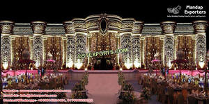 Décoration de scène marocaine élégante pour les mariages musulmans Décor de réception d'inspiration arabe en Floride - Product Image 5