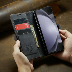 CaseMe pour <span class=keywords><strong>Samsung</strong></span> Z Fold 5 étui à rabat rétro magnétique pratique luxe étui à rabat en cuir pour <span class=keywords><strong>Samsung</strong></span> Z Fold 5 4 <span class=keywords><strong>3</strong></span> étui portefeuille - Product Image 4