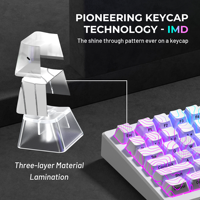XVX Keycaps Topographic Nouvelle Version Motif Translucide Profil OEM Kit de touches PBT+PC Anglais 118 touches Clavier mécanique